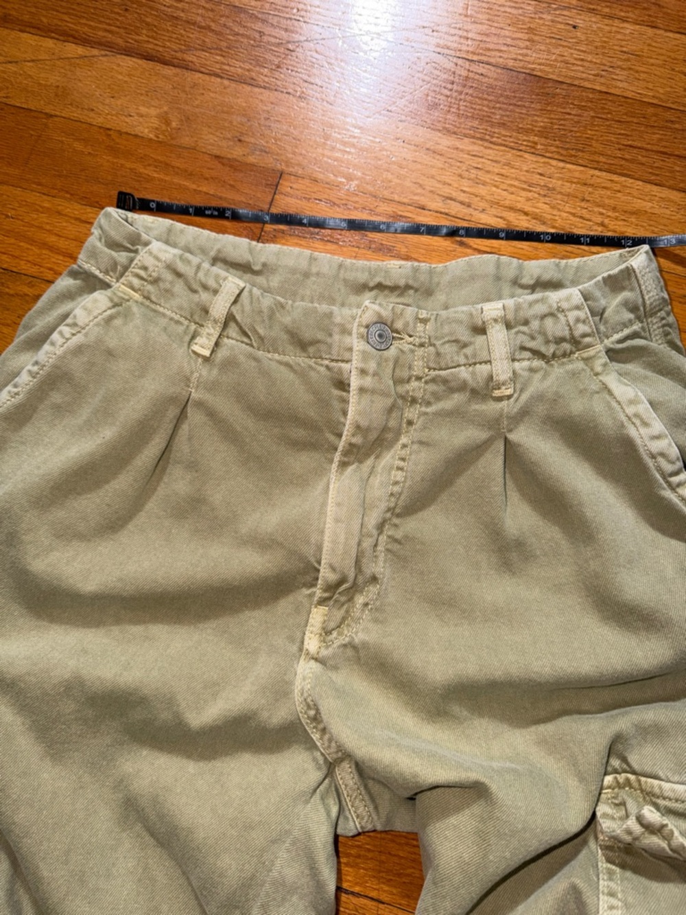 Free People Washed Cargo Joggers in Sage - Picture 2 of 10
